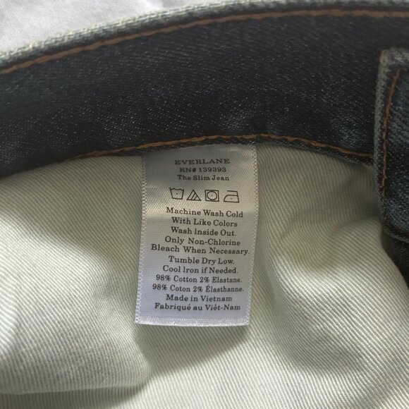 Men's Everlane Light Blue Eco-Friendly Slim-fit Jeans (28/30) - Picture 4 of 8